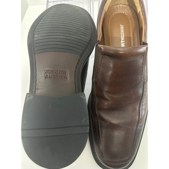 Johnston & Murphy Leather Slip On Loafers Dress Shoes Comfort Brown Size‎ 9 1/2 main image 7